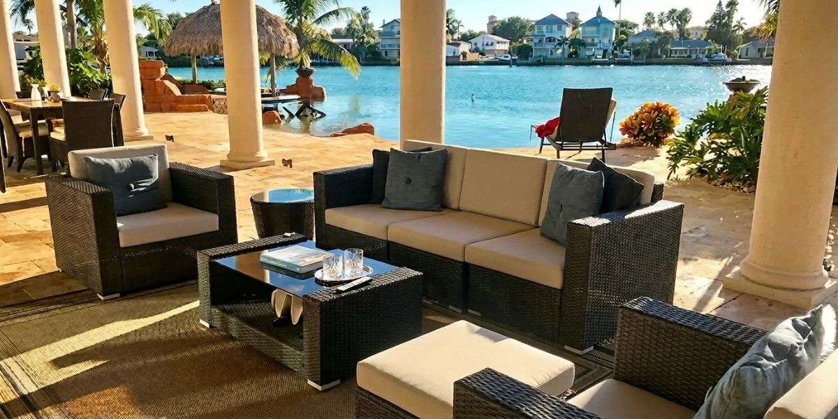 Bounty of Sunbrella Loveseat Cushions Make Patio Even More Inviting