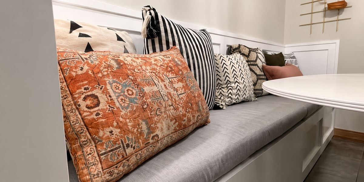 Custom Sunbrella Cushions Ground Boho-Inspired Kitchen Nook