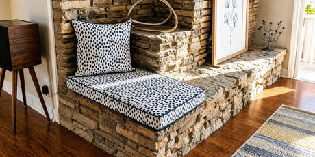Fireplace Bench Cushion Works to Add Extra Seating, Style, and Comfort