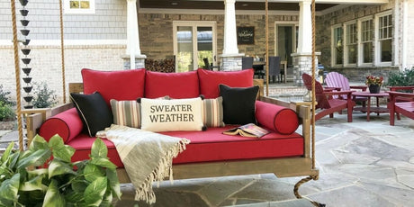 Sunbrella Spectrum Cherry Lifts This Festive Patio