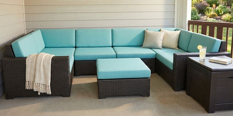 Uniform Sunbrella RAIN Cushions Add Fresh Touch to Sectional