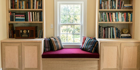Custom Bench Cushion Turns This Nook into the Perfect Reading Space