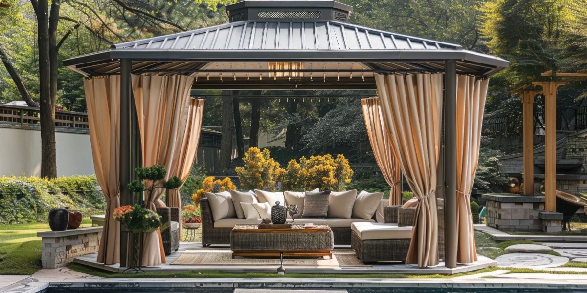 Drape Your Pergola in Elegance with Sunbrella Outdoor Curtains - Patio Lane