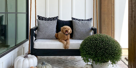 Influencer Collaboration Highlights Black and White Modern Farmhouse Porch - Patio Lane