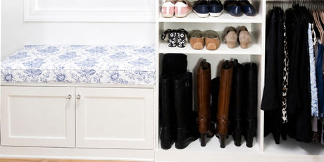 Ralph Lauren Bench Seat Cushion Adds Classy Touch to Walk In Closet