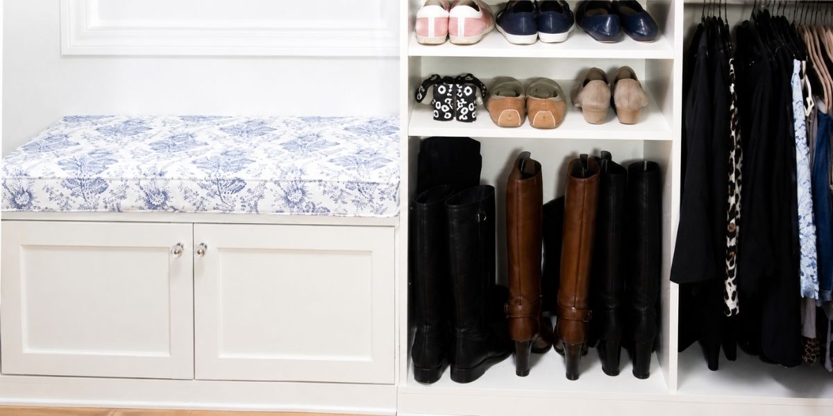 Ralph Lauren Bench Seat Cushion Adds Classy Touch to Walk In Closet
