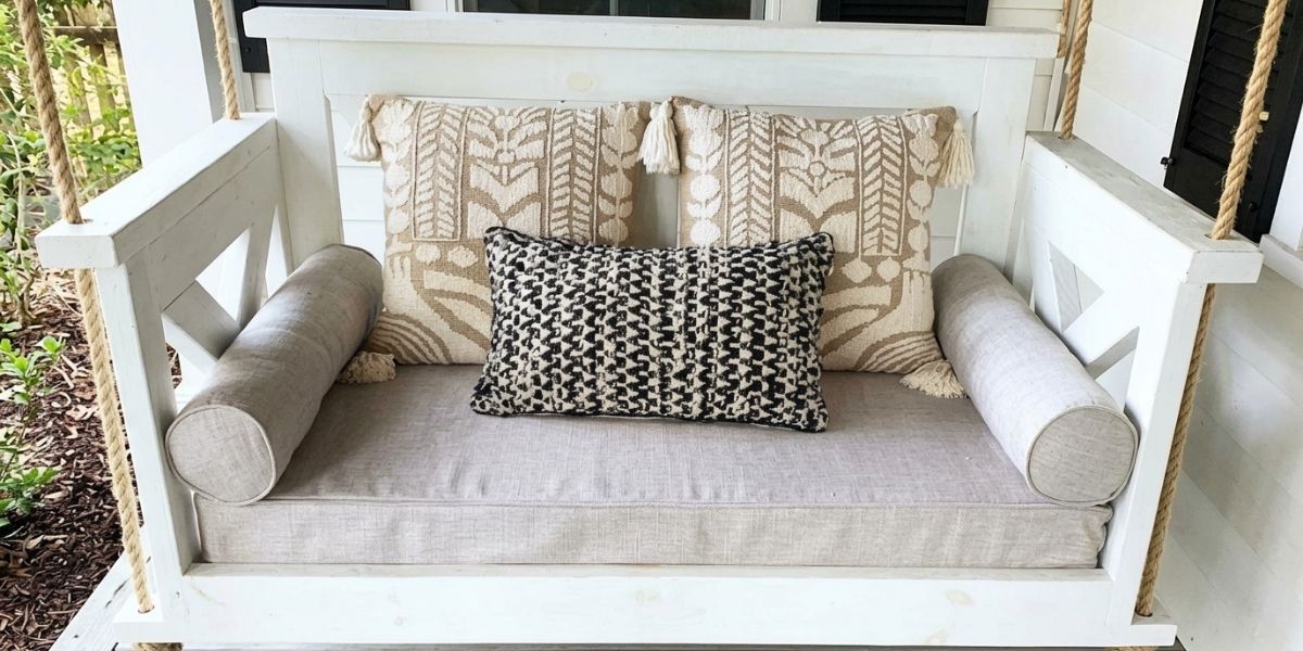 Snug Daybed Ups the Comfort with Sunbrella Echo Ash - Patio Lane