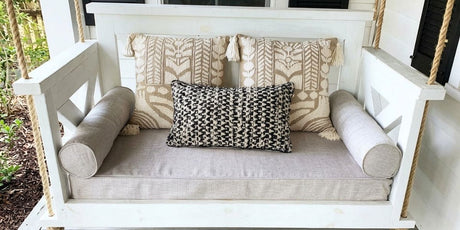 Snug Daybed Ups the Comfort with Sunbrella Echo Ash - Patio Lane