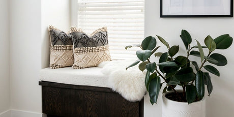 Sunbrella Frequency Parchment Window Seat Cushion is the Definition of Hygge