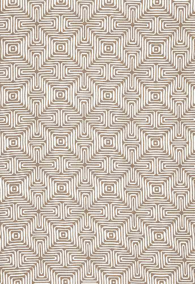 Schumacher Amazing Maze Sand 65323 by Trina Turk Upholstery Fabric