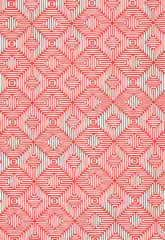 Schumacher Amazing Maze Coral 65324 by Trina Turk Upholstery Fabric