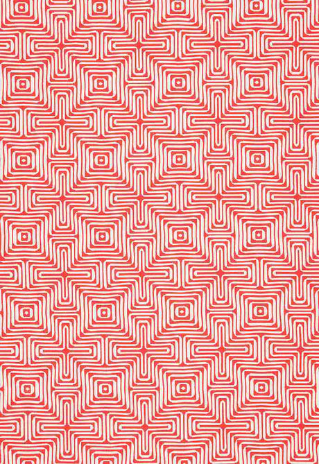 Schumacher Amazing Maze Coral 65324 by Trina Turk Upholstery Fabric