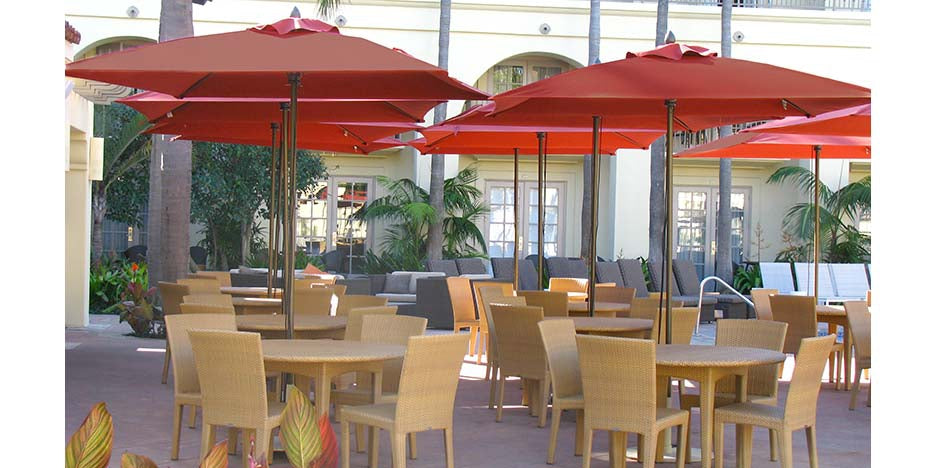 Fiberbuilt 7.5ft Square Lucaya Umbrella With Sunbrella Fabric