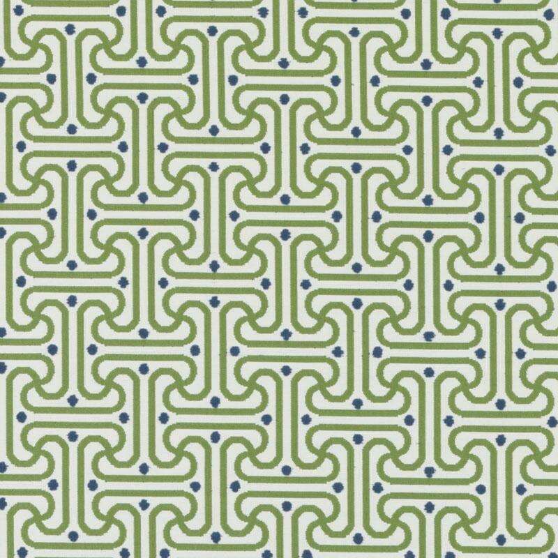Duralee Blue / Avocado 15699-71 Upholstery Fabric