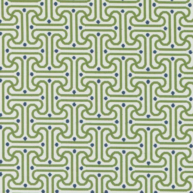Duralee Blue / Avocado 15699-71 Upholstery Fabric