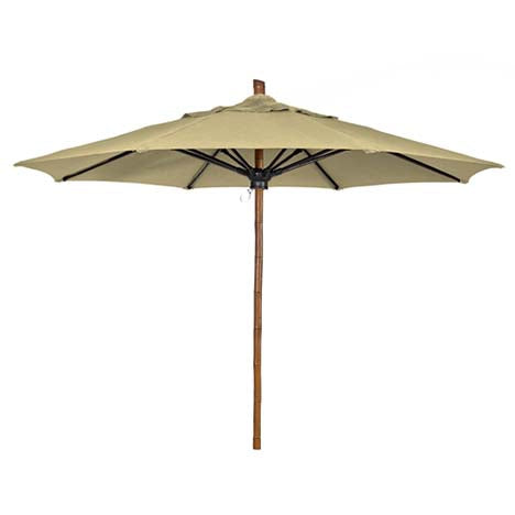 Fiberbuilt 8ft Octagon Bambusa Umbrella With Sunbrella Fabric
