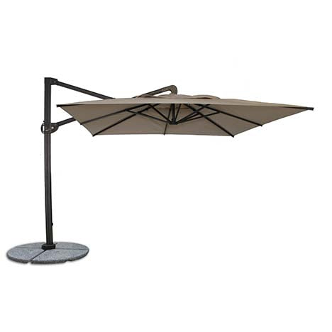 Fiberbuilt 10ft Cantilever Umbrella - Aluminum Trigger Lift Pole With Sunbrella Fabric