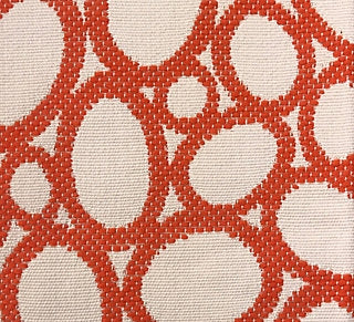 Old World Weavers Madagascar Ovals FR Tangerine F3 00078038 Madagascar Collection Upholstery Fabric