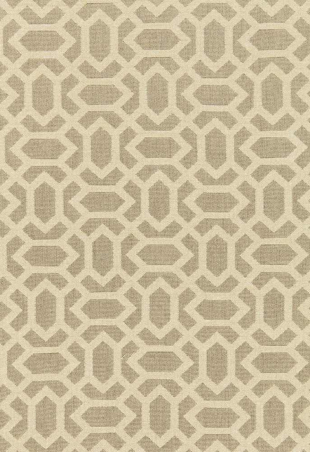 Schumacher San Remo Fret Sahara 66061 Cote D'Azur Collection Upholstery Fabric