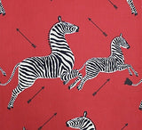 Scalamandre Zebras Masai Red SC 000136378 Zebras Collection Upholstery Fabric