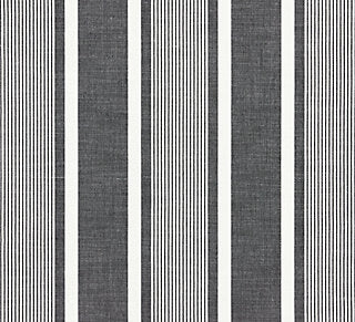 Scalamandre Wellfleet Stripe Carbon SC 000527111 Chatham Stripes and Plaids Collection Upholstery Fabric