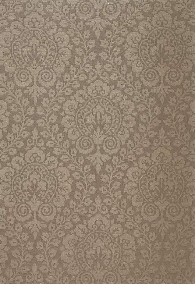 Schumacher Amalfi Damask Smoke 64692 Cote D-Azur Collection Upholstery Fabric