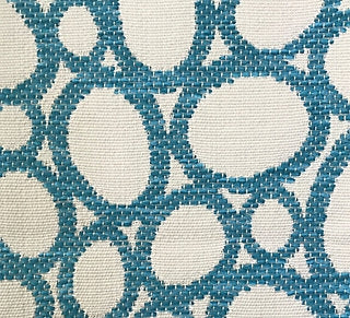 Old World Weavers Madagascar Ovals FR Aqua F3 00068038 Madagascar Collection Upholstery Fabric