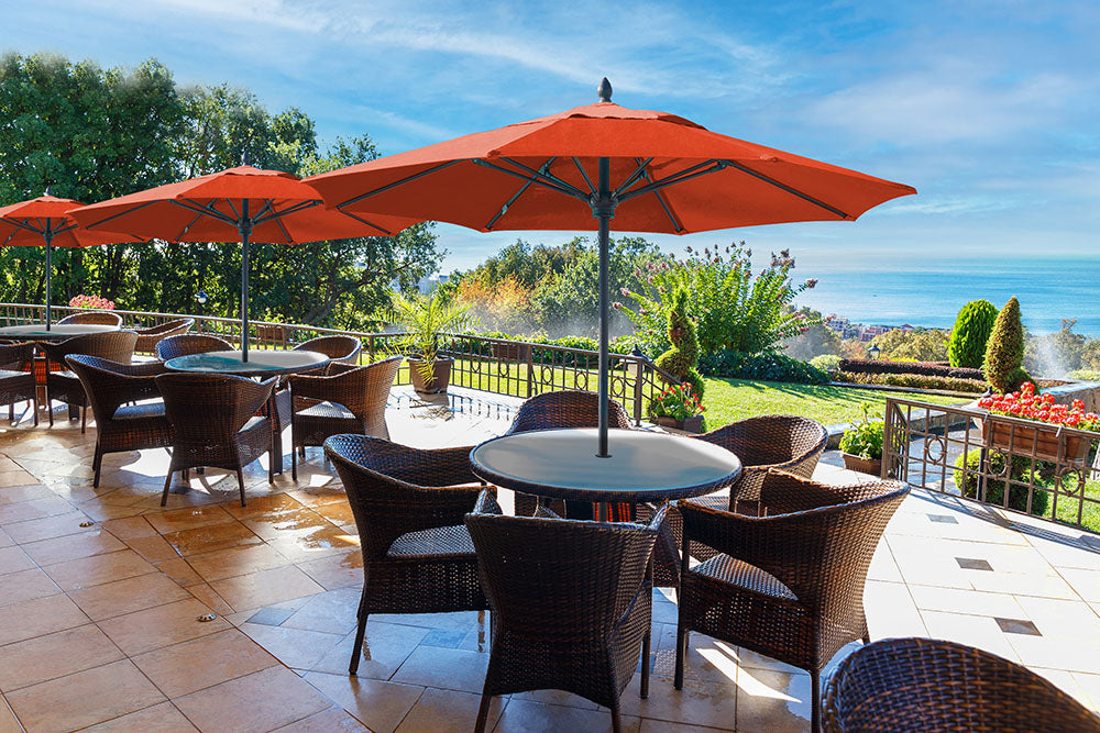 Fiberbuilt 9ft Octagon Bridgewater Umbrella With Sunbrella Fabric
