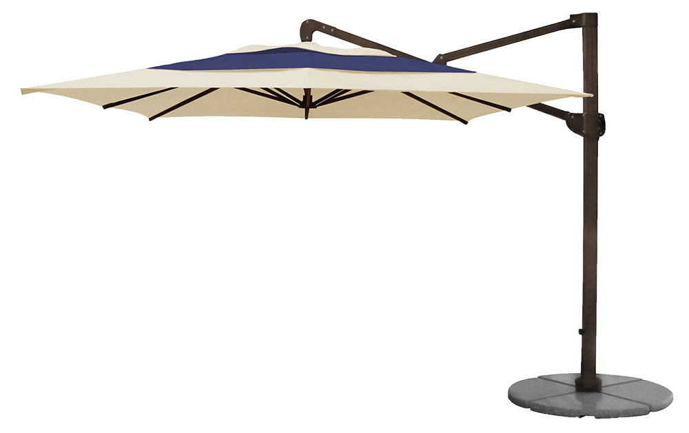 Fiberbuilt 10ft Cantilever Umbrella - Aluminum Trigger Lift Pole With Sunbrella Fabric