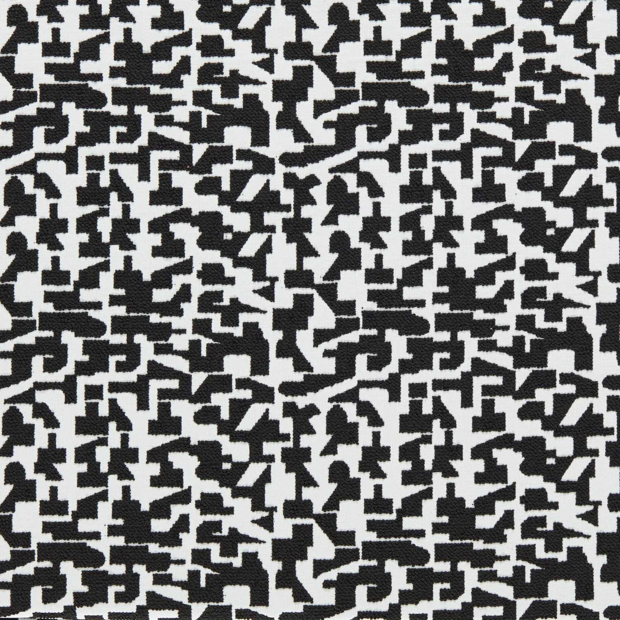 Sample of Clarke and Clarke Kaleia Ebony F1796-03 Alfresco Indoor Outdoor Weaves Collection Upholstery Fabric