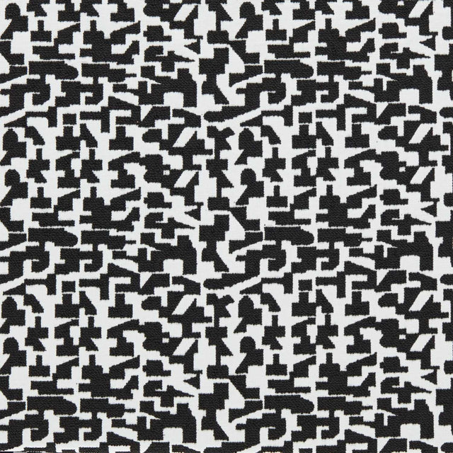 Sample of Clarke and Clarke Kaleia Ebony F1796-03 Alfresco Indoor Outdoor Weaves Collection Upholstery Fabric