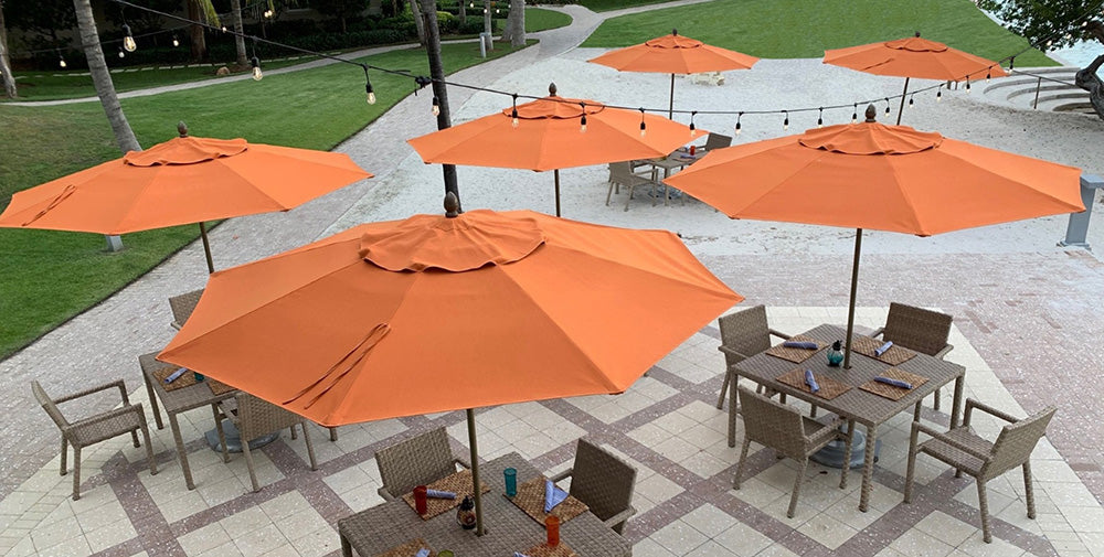 Fiberbuilt 11ft Octagon Lucaya Umbrella With Sunbrella Fabric