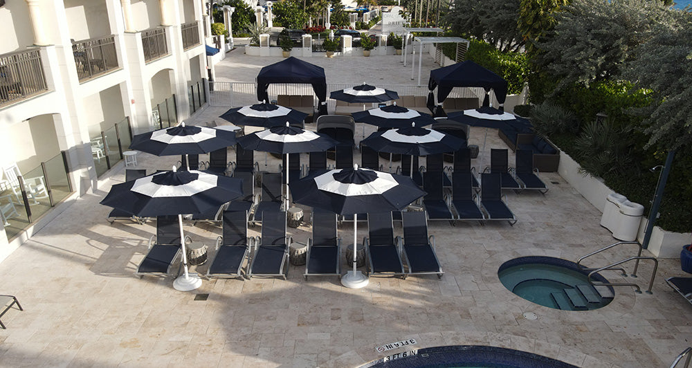 Fiberbuilt 11ft Octagon Riva Umbrella With Sunbrella Fabric
