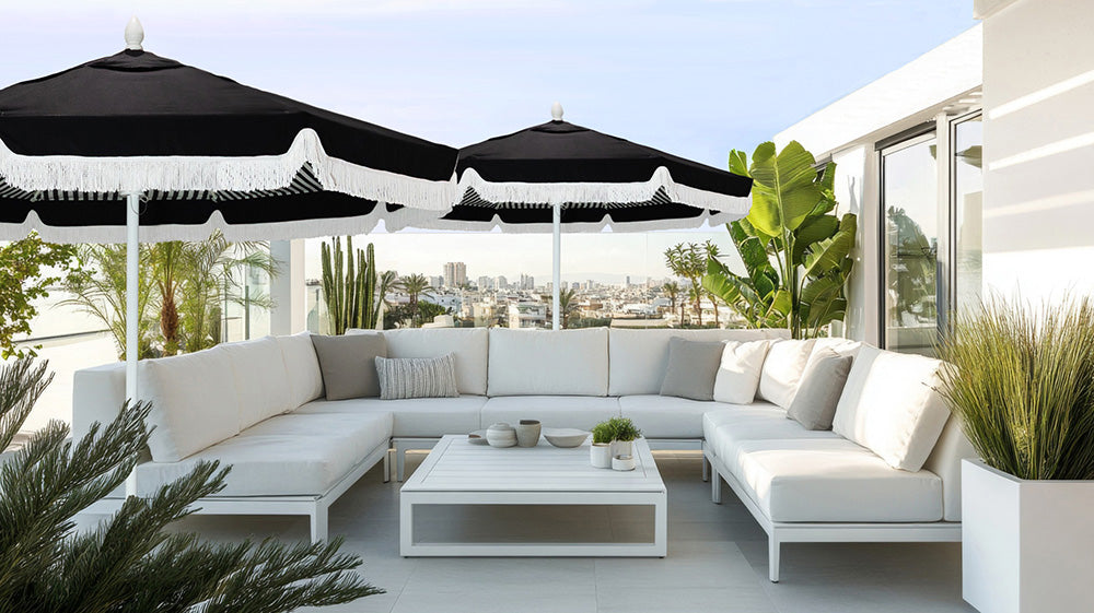 Fiberbuilt 11ft Octagon Riva Umbrella With Sunbrella Fabric