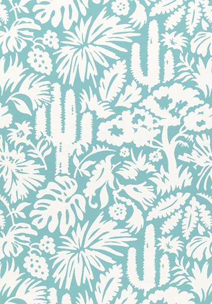 Thibaut Botanica Aqua W74621 Festival Collection Upholstery Fabric