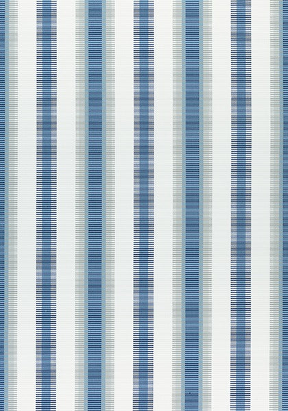 Thibaut Samba Stripe Navy and Nickel W74668 Festival Collection Upholstery Fabric