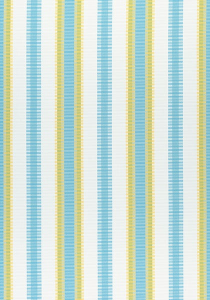 Thibaut Samba Stripe Sky and Sunshine W74671 Festival Collection Upholstery Fabric