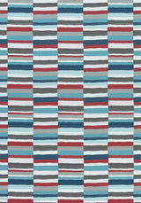 Thibaut Carnivale Teal and Cranberry W74689 Festival Collection Upholstery Fabric