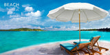 Fiberbuilt 7.5ft Beach Hexagon Umbrella - Natural Ash Push Up Lift Pole With Sunbrella Fabric