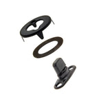 Common Sense Turn Button Fastener Set - Cloth - to - Surface (Government Black Brass) 0.68 inch Turn Button - (Screws not included)