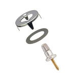Common Sense Turn Button Fastener Set - Cloth - to - Surface (Nickel - Plated Brass)