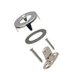 Common Sense Turn Button Fastener Set - Cloth - to - Surface (Nickel - Plated Brass) - (Screws are included)
