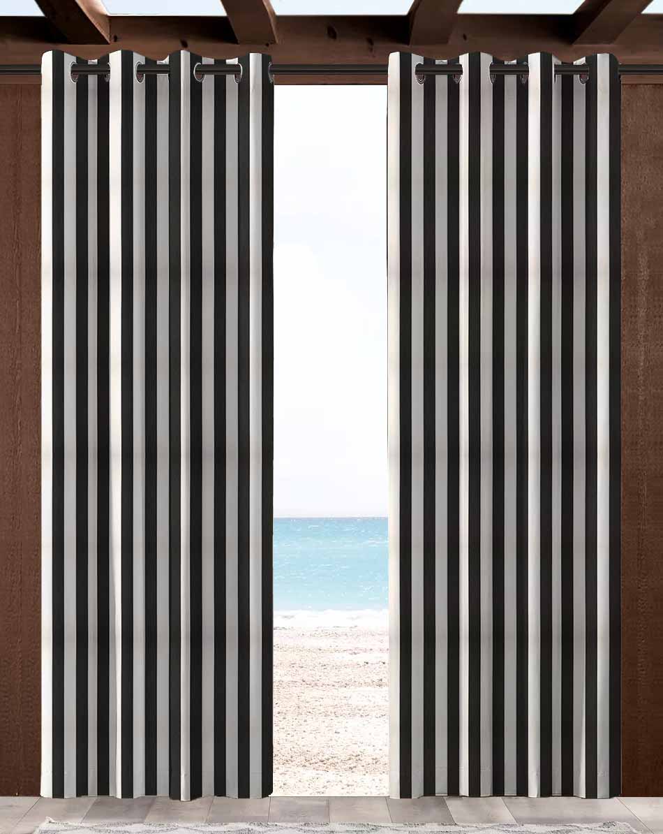 Custom Size Indoor/Outdoor Sunbrella Drapery Curtains with Grommets