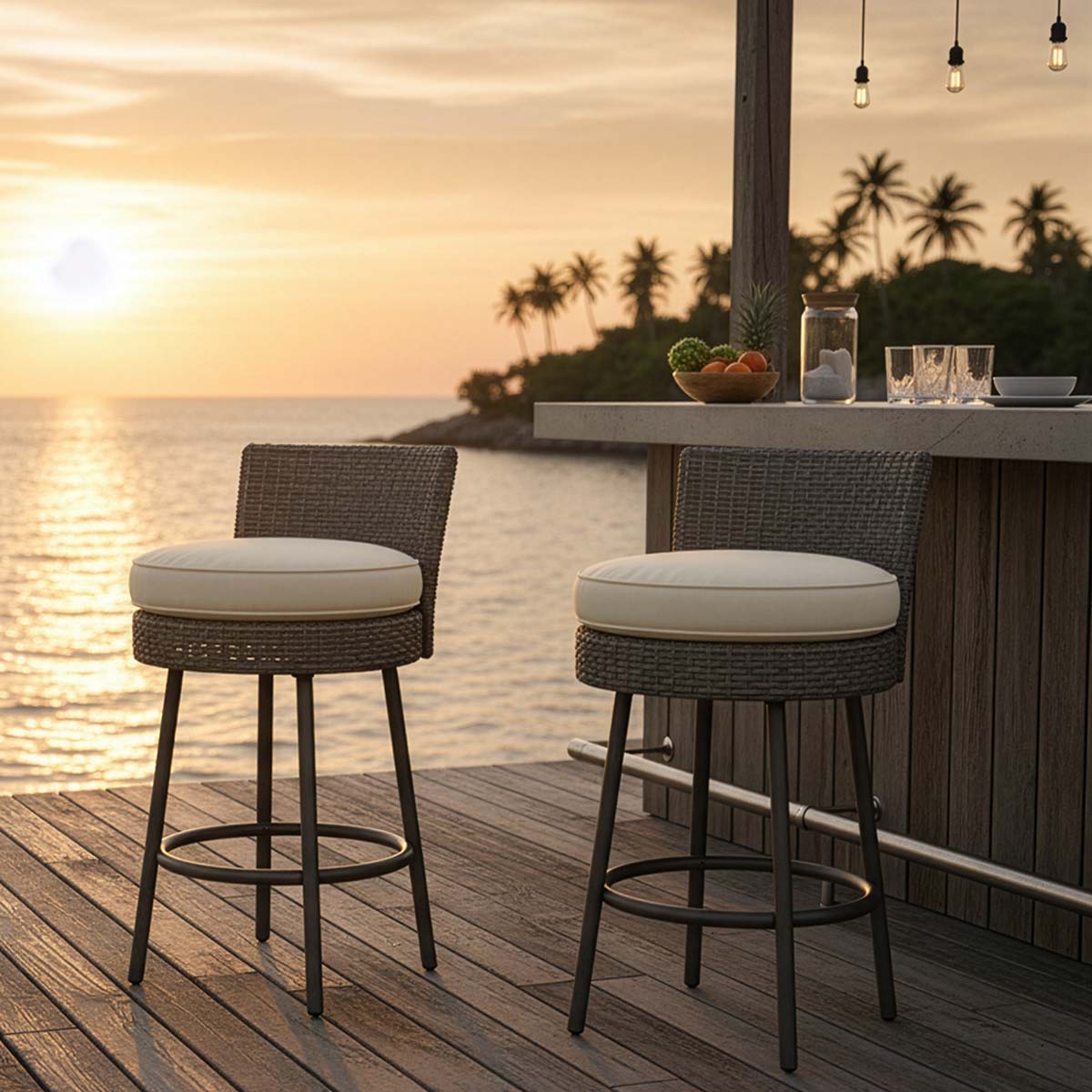 Custom Barstool Cushions - Patio Lane
