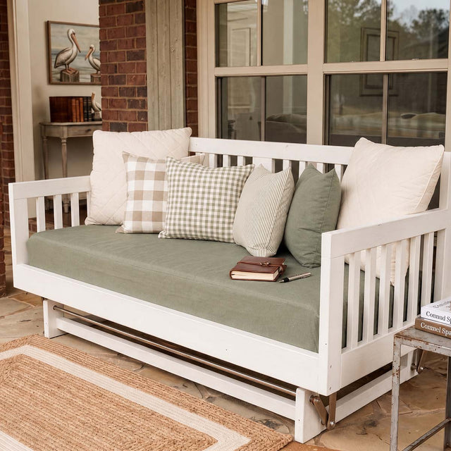 Custom outdoor glider swing cushions