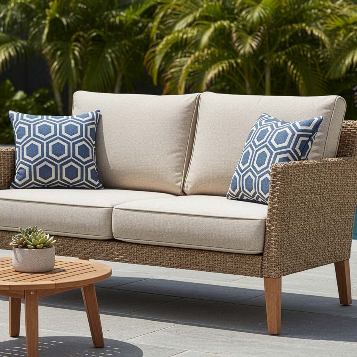 Custom Loveseat Cushions - Patio Lane