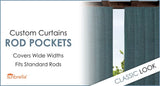 Custom Size Indoor/Outdoor Sunbrella Drapery Curtains with Rod Pocket - Patio Lane