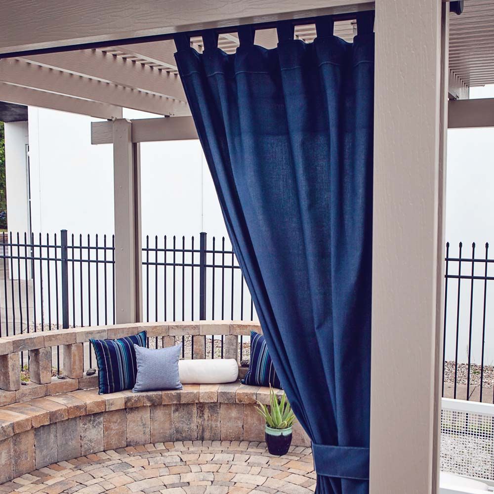 Custom Size Indoor/Outdoor Sunbrella Drapery Curtains with Tab Tops - Patio Lane
