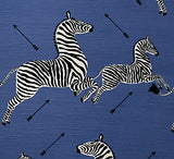 Scalamandre Zebras Denim SC 000536378 Zebras Collection Upholstery Fabric