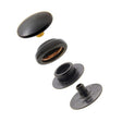 DOT Baby Durable Snap Fastener Set - Cloth - to - Cloth (Matte Black) 0.179 inch Post
